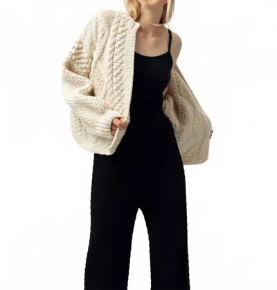 Mr Mittens Kimmie Cardigan In Cream In White