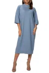 Mr Mittens Lace Dress In Faded Denim In Blue