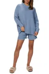 Mr Mittens Lace Shorts In Faded Denim In Blue