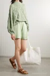 Mr Mittens Lounge Shorts In Sage In Beige