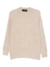 Mr Mittens Megan Speckled Crew-neck Sweater In Neutral