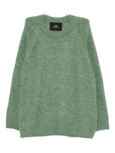 Mr Mittens Raglan-sleeve Jumper In Green