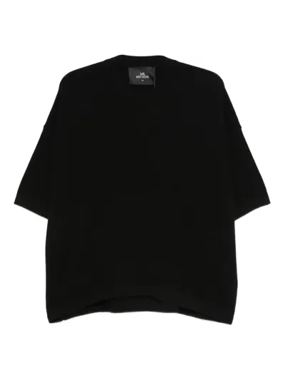 Mr Mittens Short-sleeve Merino Top In Black