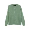 Mr Mittens Buttoned Cardigan In Green