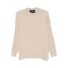 Mr Mittens Megan Speckled Crew-neck Sweater In Neutral