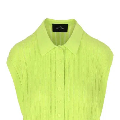 Mr Mittens Theo Lace Polo Top Lime In Green