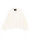 Mr Mittens V-neck Sweater In White