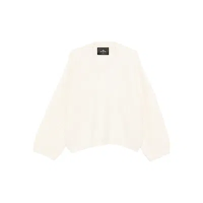 Mr Mittens V-neck Sweater In White