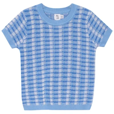 Mr. Mr. Kids'  Basket Weave Short Sleeve Knit Sweater In Multi