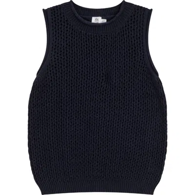Mr. Mr. Kids'  Boy Crochet Knit Sleeveless Vest In Blue