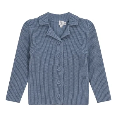 Mr. Mr. Kids'  Long Sleeve Knit Button Up Sweater In Gray