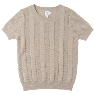 Mr. Mr. Kids'  Textured Column Knit Pullover Sweater In Blue