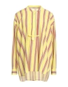 Mr Mrs Shirt Mr. Mrs. Shirt Woman Top Yellow Size M Silk, Elastic Fibres In Yellow