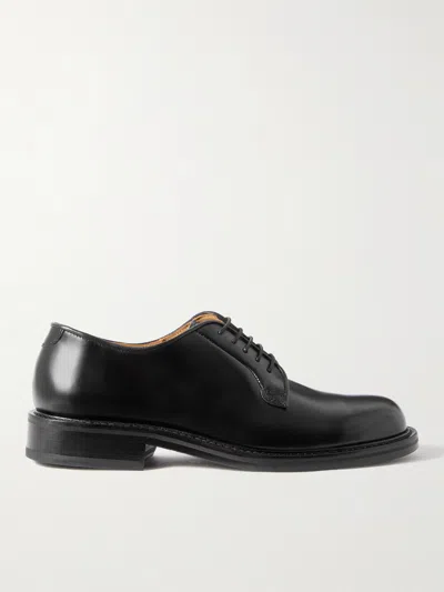 Mr P Jacques Leather Derby Shoes In Black