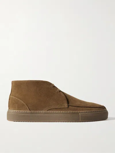 Mr P Larry Split-toe Regenerated Suede By Evolo® Chukka Boots In Brown