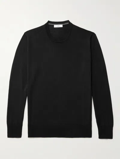 Mr P Merino Wool Sweater In Black