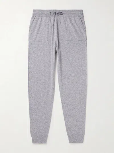 Mr P Wool And Cashmere-blend Sweatpants In Gray