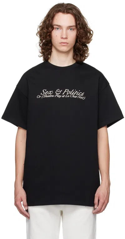 Mr Saturday Black 's&p' T-shirt