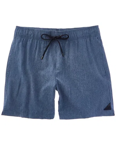 Mr. Swim Chambray Compression Swim Trunk In Blue