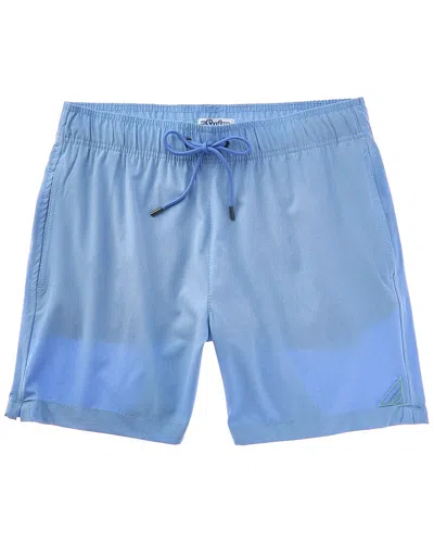 Mr. Swim Chambray Compression Swim Trunk In Blue