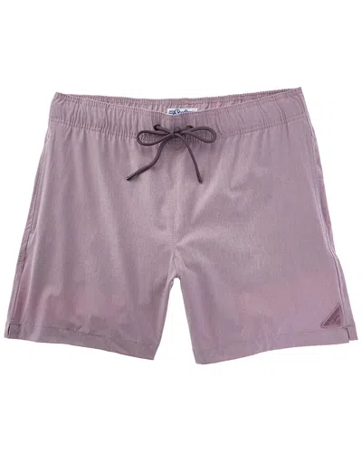 Mr. Swim Chambray Compression Swim Trunk In Red