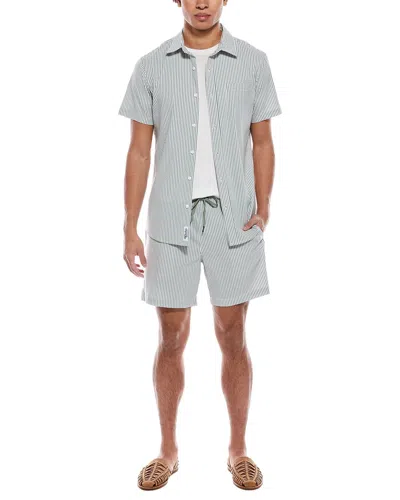 Mr. Swim Mr.swim 2pc Seersucker Canana Swim Set In Green