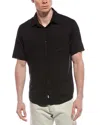 Mr. Swim Mr.swim Linen-blend Shirt In Black