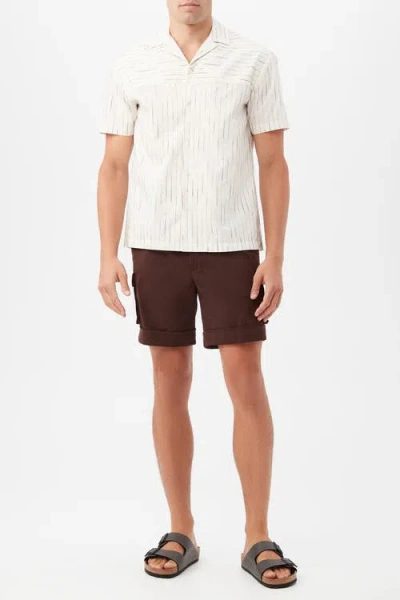 Mr Turk Angelo Striped Short Sleeve Button-up Shirt In Multi