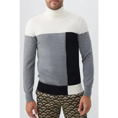 Mr Turk Callisto Color Block Turle Neck Sweater In Multi