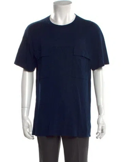 Pre-owned Mr Turk Crew Neck Short Sleeve Pullover In Blue
