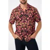 Mr Turk Felix Short Sleeve Printed Button-up Shirt In Multi