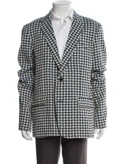 Pre-owned Mr Turk Houndstooth Print Blazer In Multi