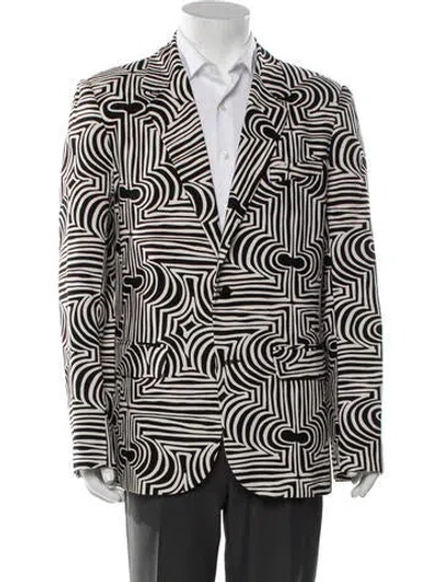 Pre-owned Mr Turk Patterned Blazer In White