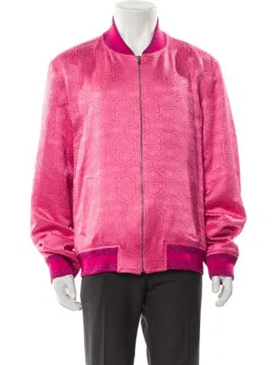 Pre-owned Mr Turk Patterned Bomber Jacket In Pink