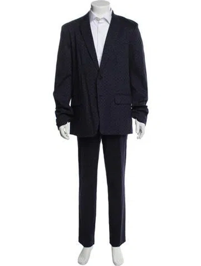 Pre-owned Mr Turk Patterned Two Piece Suit In Blue