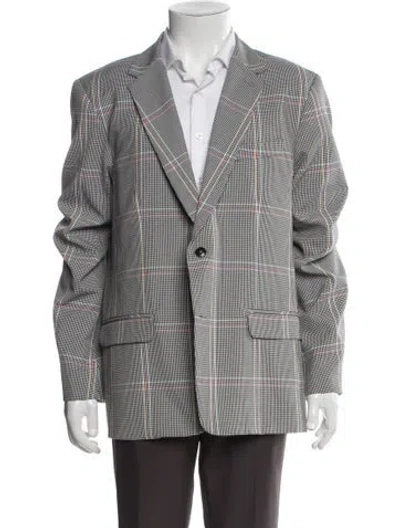 Pre-owned Mr Turk Plaid Print Blazer In Multi
