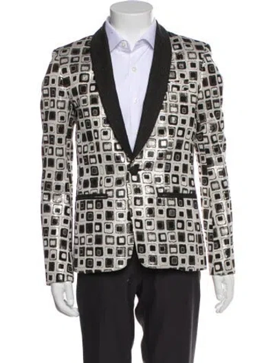 Pre-owned Mr Turk Plaid Print Coat In Black