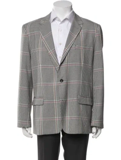 Pre-owned Mr Turk Plaid Print Peacoat In Multi