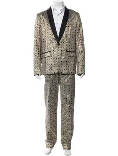 Pre-owned Mr Turk Polka Dot Print Two-piece Suit In Blue