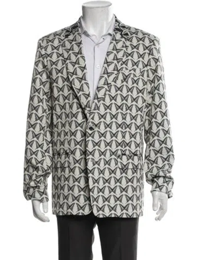 Pre-owned Mr Turk Printed Blazer In Neutral