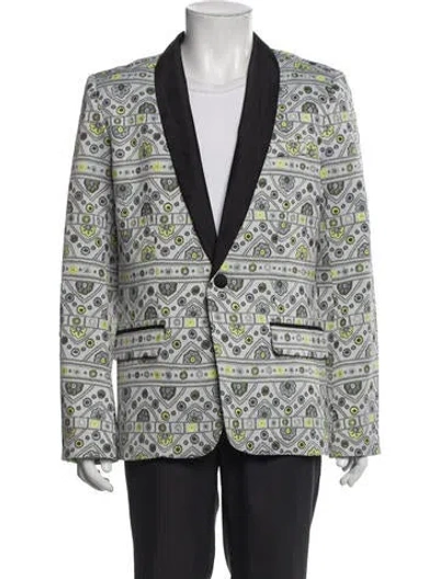 Pre-owned Mr Turk Printed Coat In Gray
