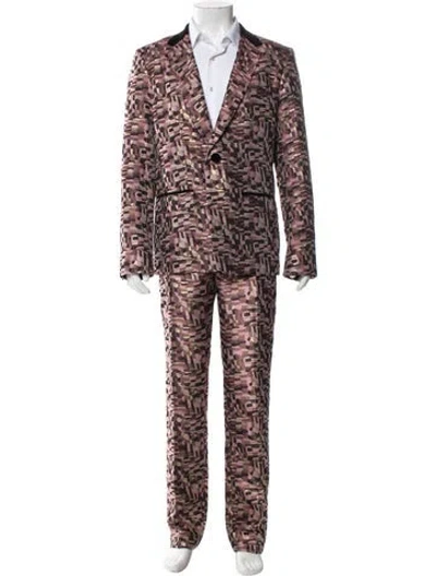 Pre-owned Mr Turk Printed Two-piece Suit In Pink