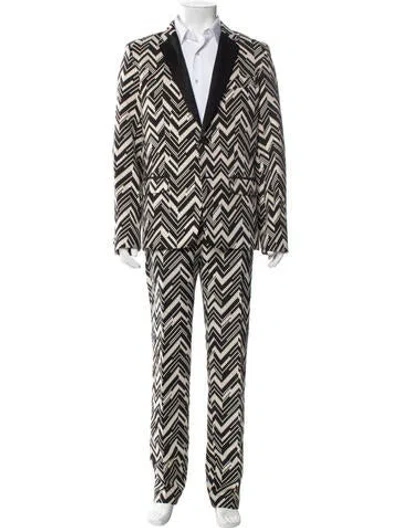 Pre-owned Mr Turk Striped Two-piece Suit In Black