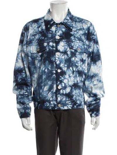 Pre-owned Mr Turk Tie-dye Print Jacket In Blue