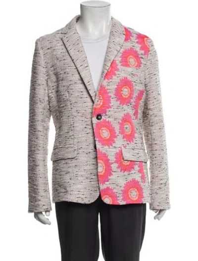 Pre-owned Mr Turk Tweed Pattern Coat In Neutral
