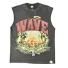 Mr. Wave Men's Paradise Cutoff Tee In Black In Black