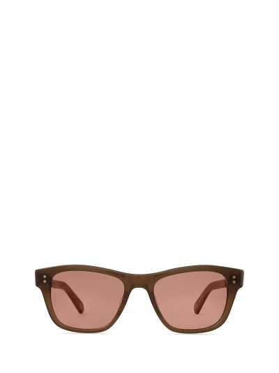 Mr Leight Damone S Black-gunmetal/mojave Brown Polar Sunglasses In Citrine-chocolate Gold/orchid