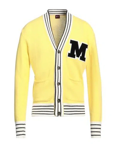 Mr73 Mr*73 Man Cardigan Yellow Size M Polyamide, Wool, Viscose, Cashmere