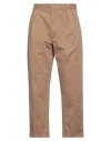 Mr73 Mr*73 Man Pants Camel Size 36 Cotton, Elastane In Beige