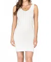 M.rena Reversible Essential Tank Dress In Cream In White